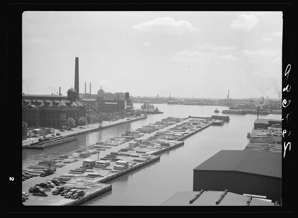 Waterfront in Baltimore, Maryland, Juni 1938