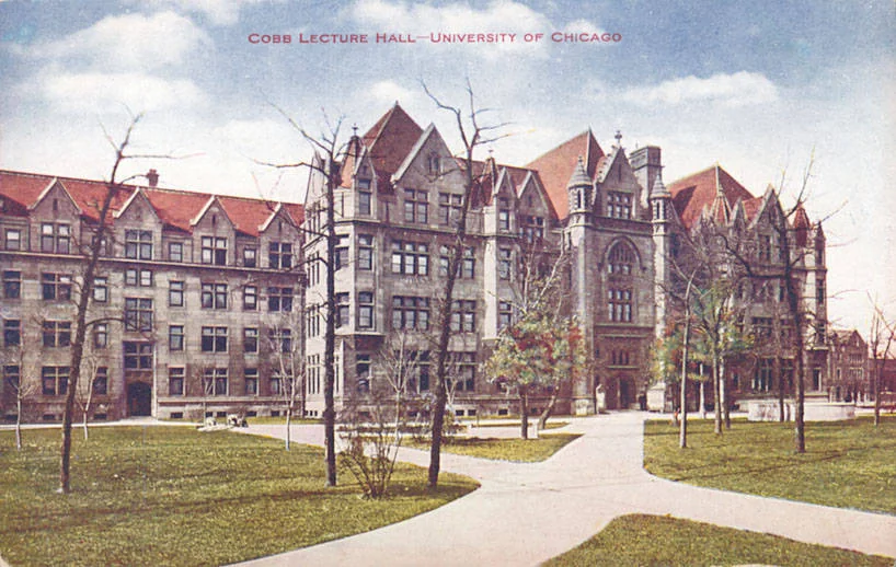 Cobb Lecture Hall, University of Chicago, Postkarte vor 1964