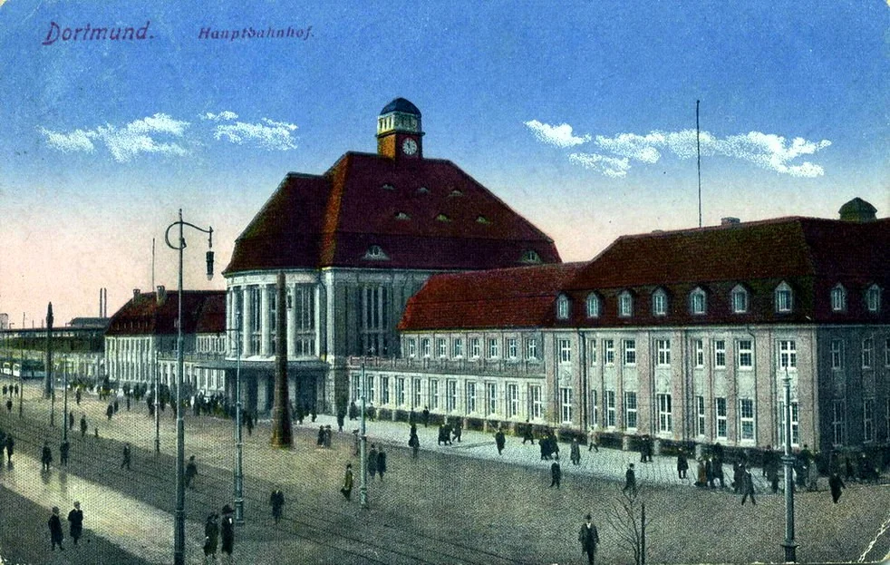 Dortmund Hauptbahnhof, historische Postkarte