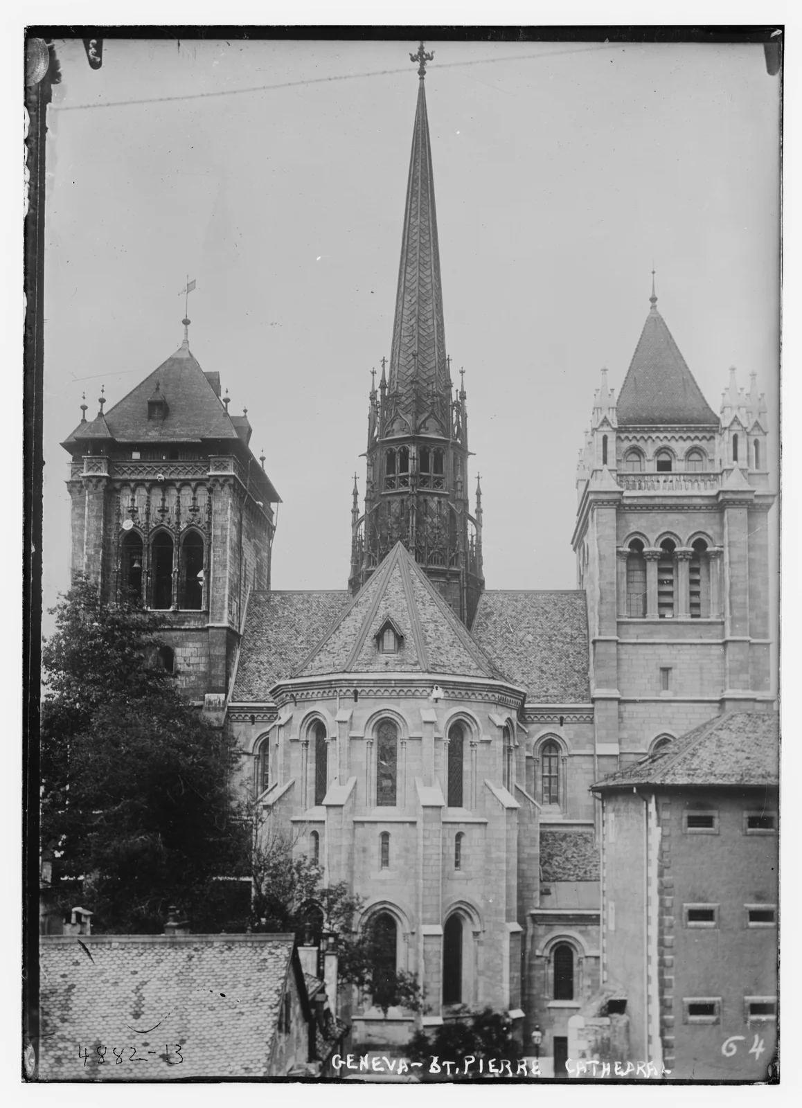Kathedrale Saint-Pierre Genf, Chorhaupt, Glasnegativ Bain News Service