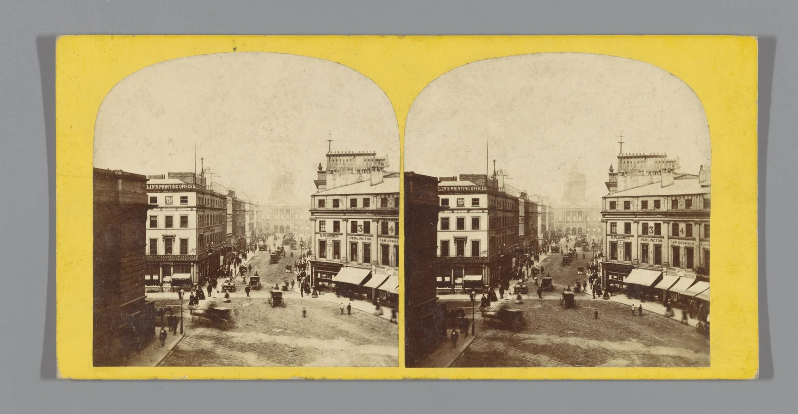 Castle Street in Liverpool, Stereofoto um 1850-1880 (Rijksmuseum)
