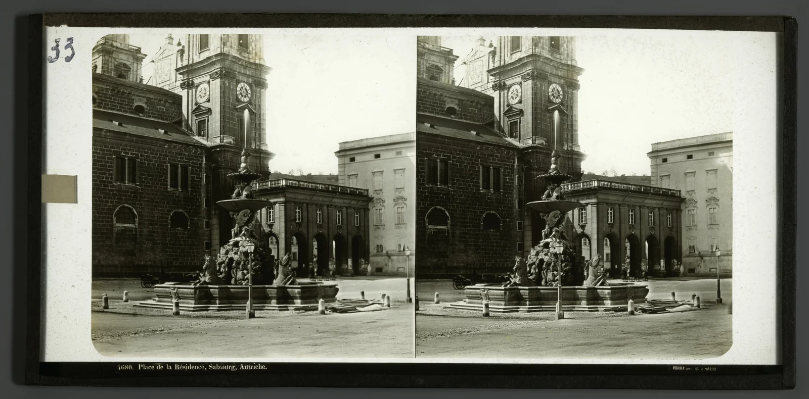 Salzburg, Residenzplatz, Aufnahme zwischen 1860 und 1870